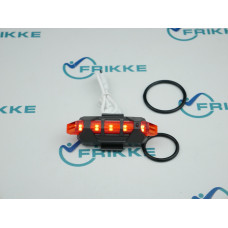 Фонарь светодиодный задний BS-216/DС-918 (5LED, 15 lumen) micro USB