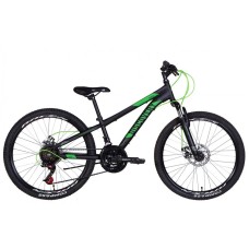  Велосипед 24 Discovery RIDER AM DD 11,5 чорно-зелений 2022
