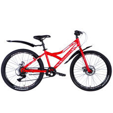 Велосипед (24) Discovery FLINT DD 13 червоний з крилом Pl 2024