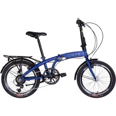 Велосипед 20 Dorozhnik ONYX тріскачка 12,5 темно-синій з багажн 2022
