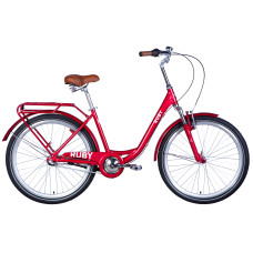 Велосипед 26 Дорожник RUBY AM планет. 17 красный с багажником задн с крылом 2024 SHIMANO NEXUS