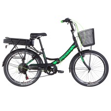 Электровелосипед 24 Formula SMART 15 500Вт 48В редуктор. дисплей, САП, 12.5Ач с крепл. к багажн., черно-зеленый 2021
