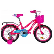 Велосипед 16 Formula FLOWER 10 розово-голубой с корзин 2021 