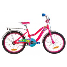 Велосипед 20 Formula FLOWER PREMIUM 13 розово-голубой с багажн 2021 