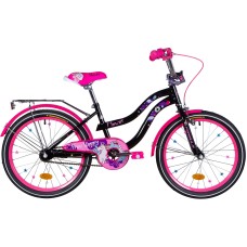 Велосипед 20 Formula FLOWER 13 черно-розовый с багажн 2021 