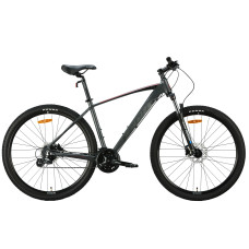 Велосипед (29) Leon TN-80 AM Hydraulic lock out HDD 19 графитовый с черным и красным (матовый) 2024