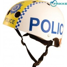 Шлем детский Kiddimoto полиция белый S