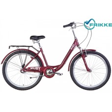 Велосипед 26 Dorozhnik RUBY АМ планет. 17 красный с багажн 2022 SHIMANO NEXUS