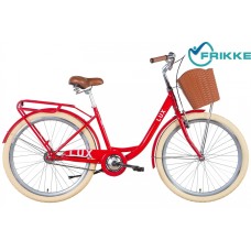 Велосипед 26 Dorozhnik LUX Velosteel 17 красный багаж, крылья, корзин 2022 