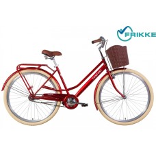  Велосипед 28 Dorozhnik COMFORT FEMALE Velosteel 19,5 рубіновий з багажного кошика 2021