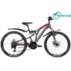 Велосипед 24 Discovery ROCKET AM2 DD 15 серебристо-белый, крылья 2022 