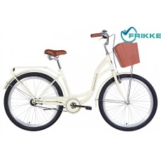 Велосипед 26 Dorozhnik AQUAMARINE 17 бежевый корзин 2021 
