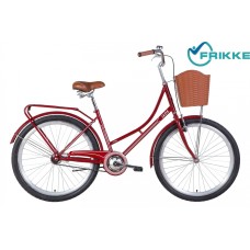  Велосипед 26 Dorozhnik JADE 17 бордовий багаж, крила, кошик 2022