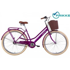  Велосипед 28 Dorozhnik COMFORT FEMALE планет 19,5 фіолетовий з багажн з кошиків 2021