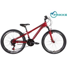 Велосипед 24 Discovery RIDER AM Vbr 11,5 серебристо-красный 2022 