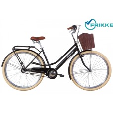 Велосипед 28 Dorozhnik COMFORT FEMALE плаНемає. 19,5 фіолетовий багаж, крила, кошик 2022