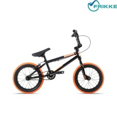 Велосипед 14 Stolen AGENT 14.60 чорний з помаранчевими шинами 2021