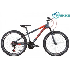 Велосипед 26 Discovery RIDER AM Vbr 18 серебристо-красный 2022 