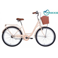 Велосипед 26 Dorozhnik CRYST17 бежевый с корзин 2021 
