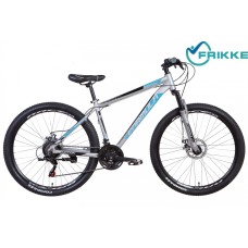 Велосипед 27.5 Formula MOTION AM DD 17 серебристо-сине-черный2021 