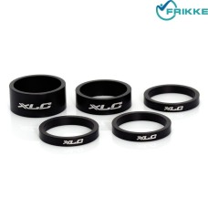 Проставочные кольца XLC AS-A02, 1 1/8" (3x5, 1x10, 1x15), черные, 5шт.