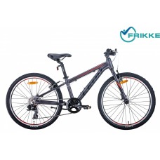 Велосипед 24 Leon JUNIOR Vbr 12 антрацитово-красный 2021 
