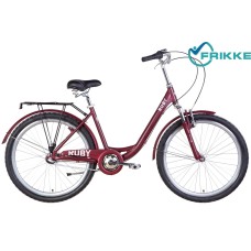 Велосипед 26 Dorozhnik RUBY АМ плаНемає. 17 темно-червоний з багажн 2022 SHIMANO NEXUS
