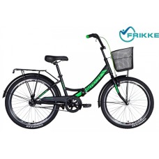 Велосипед 24 Formula SMART Vbr 15 черно-зеленый с багаж с корзин 2021 