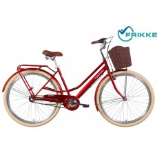 Велосипед 28 Dorozhnik COMFORT FEMALE планет. 19,5 рубиновый с багажн с корзин 2021 