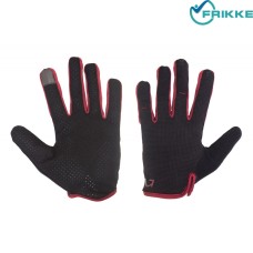 Перчатки Green Cycle Punch с пальцами L черно-красные
